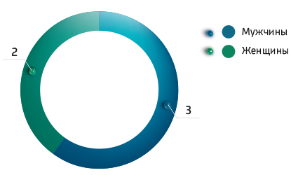 Гендерная структура Совета директоров, кол-во чел.