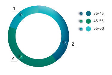 Директорлар кеңесінің санаттар бойынша құрылымы, адамдар саны