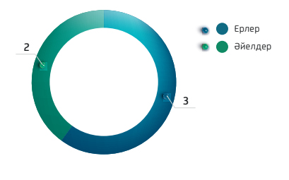 Директорлар кеңесінің гендерлік құрылымы, адамдар саны